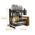 Kệ đựng gia vị 2 tầng sơn tĩnh điện đa năng