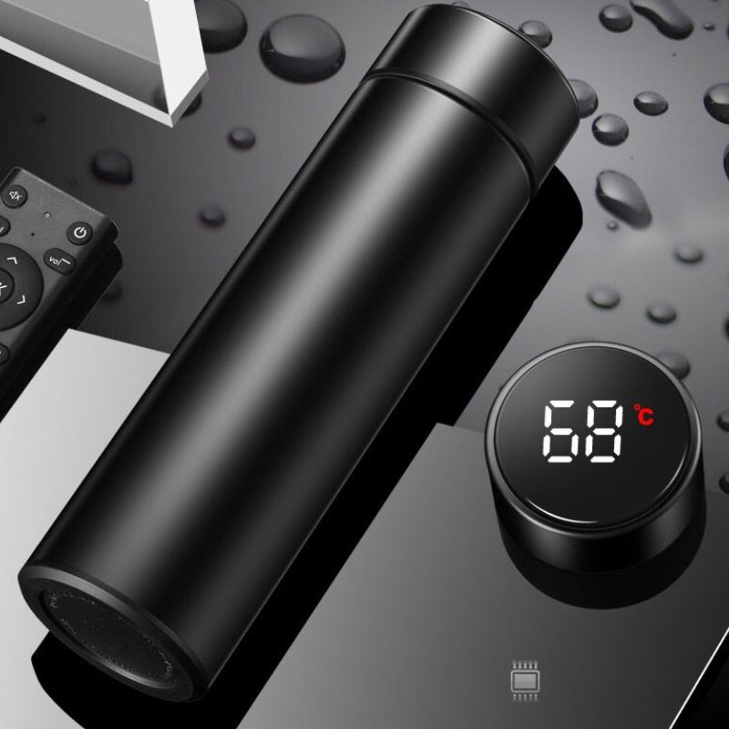 Bình giữ nhiệt nhiệt kế 500ml chất liệu inox 304 an toàn không gỉ