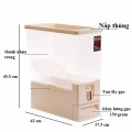 Thùng đựng gạo nhà bếp thông minh 15kg siêu tiện lợi