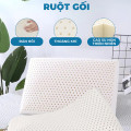 Gối cao su non thiết kế công thái học giúp ngủ ngon chống đau mỏi cổ vai gáy, Size M