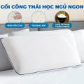 Gối cao su non thiết kế công thái học giúp ngủ ngon chống đau mỏi cổ vai gáy, Size M