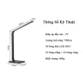 Đèn học để bàn chạm cảm ứng, chống cận, thiết kế gấp gọn, Màu đen - Bản tiêu chuẩn cắm điện