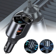 Tẩu sạc nhanh 12V – 24V 3 cổng cho ô tô tiện lợi, Phiên bản tiêu chuẩn