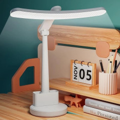 Đèn học để bàn DH08 bóng led chống cận bảo vệ mắt 3 chế độ sáng tặng pin sạc, Loại 3600mah (gồm cả củ sạc)