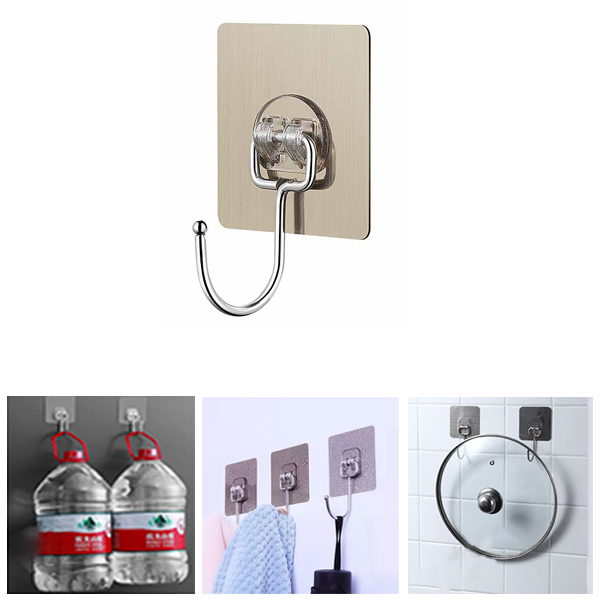 Combo 20 móc dính tường inox treo đồ quần áo, đồ dùng đa năng tiện ích