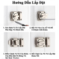Chốt cửa ngang núm xoay vặn khoá cửa thông minh, 42*30mm dày 13mm	