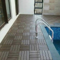 Tấm gỗ nhựa lót sàn ban công, nhà tắm, bể bơi, sân vườn chống trơn trượt, thoát nước tốt, Màu nâu