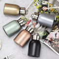 Bình giữ nhiệt dung tích 300ml thiết kế quai xách, nắp chống tràn, Màu bạc