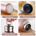 Bình giữ nhiệt dung tích 300ml thiết kế quai xách, nắp chống tràn, Màu bạc