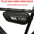 Túi treo khung xe đạp chống nước B-Soul vân cacbon form cứng