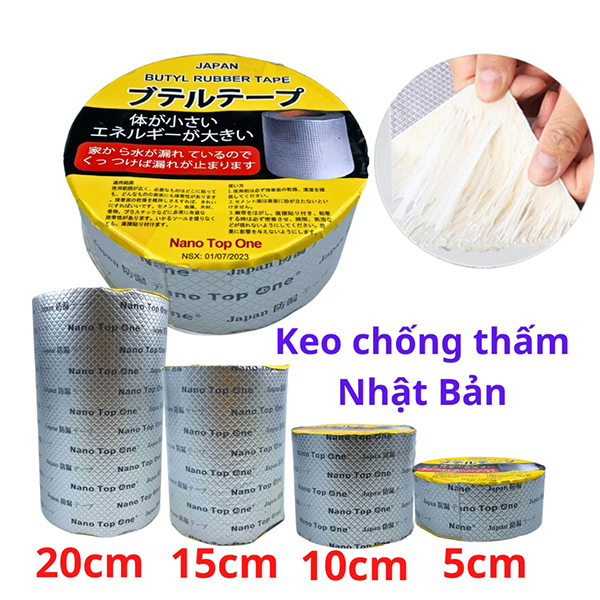 Băng keo chống thấm Nano Top One siêu dính chống thấm nước chống dột mái tôn