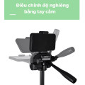 Chân máy ảnh tripod T-3520 chuyên quay phim, chụp ảnh kèm remote, kẹp điện thoại