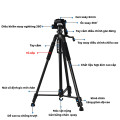Chân máy ảnh tripod T-3520 chuyên quay phim, chụp ảnh kèm remote, kẹp điện thoại