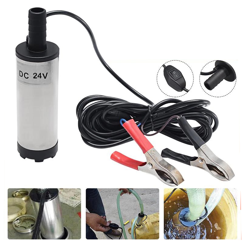 Máy bơm chìm mini 12V -24V, bơm hút dầu nhớt, chất lỏng tự động