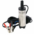 Máy bơm chìm mini 12V -24V, bơm hút dầu nhớt, chất lỏng tự động, 24V- 51mm（trắng)	