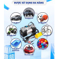 Bơm lốp ô tô 2 xi lanh bản điện tử công suất lớn kèm hộp phụ kiện cao cấp