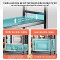 Kệ nhà bếp đa năng để đồ lò vi sóng chất liệu thép sơn tĩnh điện chịu lực tốt,  Kệ 5 tầng 60x32x108cm