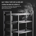 Kệ nhà bếp đa năng để đồ lò vi sóng chất liệu thép sơn tĩnh điện chịu lực tốt,  Kệ 5 tầng 60x32x108cm