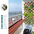 Giàn gỗ đa năng treo tường trang trí ban công, treo chậu hoa, cây cảnh, KT 46x240 cm	