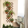 Giàn gỗ đa năng treo tường trang trí ban công, treo chậu hoa, cây cảnh, KT 46x240 cm	