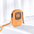 Quạt mini đeo cổ sạc USB gọn nhẹ, tiện dụng, Màu cam