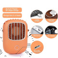 Quạt mini đeo cổ sạc USB gọn nhẹ, tiện dụng, Màu cam