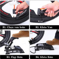 Bơm đạp chân 2 xilanh bơm ô tô, xe máy ,xe đạp siêu khỏe có đồng hồ đo áp suất 