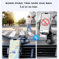 Giá đỡ điện thoại ô tô kẹp xoay 360 độ dán taplo thông minh