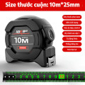 Thước cuộn tự động phủ huỳnh quang siêu bền, chống mài mòn, độ chính xác cao, Loại 5m - Ngang 25mm
