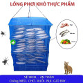 Lồng lưới 4 tầng treo phơi cá, phơi khô, thực phẩm, KT 35 x 35 x 65cm