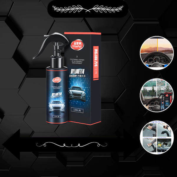 Chất phủ nano TrueFul chống mưa cho kính tạo lớp lá chắn trong suốt 120ml