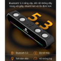 Loa bluetooth JK-1119 để bàn, hiệu ứng đèn RGB đổi màu kích thước nhỏ gọn, âm thanh sống động, Màu đen