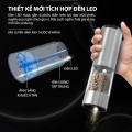 Máy xay muối tiêu điều chỉnh cỡ xay pin sạc tiện lợi