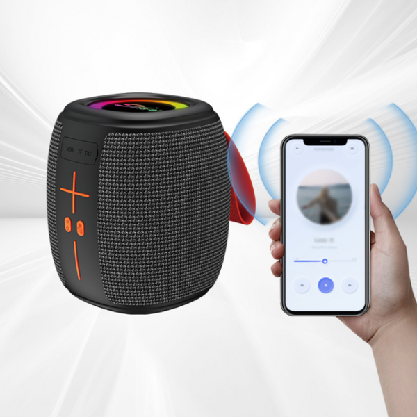 Loa bluetooth xách tay gọn nhẹ HM-805 chống nước, đèn LED đổi màu siêu đẹp