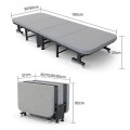 Giường gấp văn phòng thông minh xếp gọn, có bánh xe di chuyển tiện lợi, KT 190cm x 80 cm x 30cm