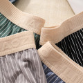 Quần lót nam boxer Wind sọc, combo 4 chiếc, chất cotton mát lạnh thấm hút tốt, mịn màng thoáng khí dùng siêu mê,  L ( 40-61KG )