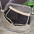 Quần lót nam boxer Wind sọc, combo 4 chiếc, chất cotton mát lạnh thấm hút tốt, mịn màng thoáng khí dùng siêu mê,  L ( 40-61KG )