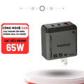 Bộ sạc nhanh, đa cổng, tiện lợi mang đi du lịch Basefast gập gọn 65w kèm dây 100w, tương thích với nhiều thiết bị khác nhau
