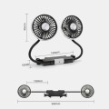 Quạt xe hơi usb mini xoay 360 độ hai đầu gắn ghế phụ làm mát nhanh, tiện lợi