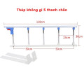 Thanh chắn giường gấp gọn chống ngã cho người cao tuổi và trẻ em, Thép không gỉ 4