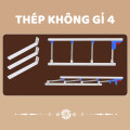 Thanh chắn giường gấp gọn chống ngã cho người cao tuổi và trẻ em, Thép không gỉ 4