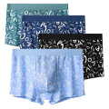 Set 4 quần boxer nam chất liệu lụa băng trơn mát, co giãn 4 chiều, Size XL : 50-60kg	
