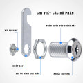 Ổ khóa tủ, ngăn kéo, tủ hồ sơ chuyên dụng kèm 2 chìa khóa chắc chắn, 16mm