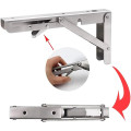 Set 2 bản lề gập gắn tường thông minh chất liệu inox chắc chắn , 30cm (inox)