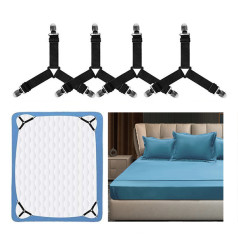 Dây kẹp cố định ga trải giường chống trượt tiện lợi, Bộ 4 kẹp riêng biệt