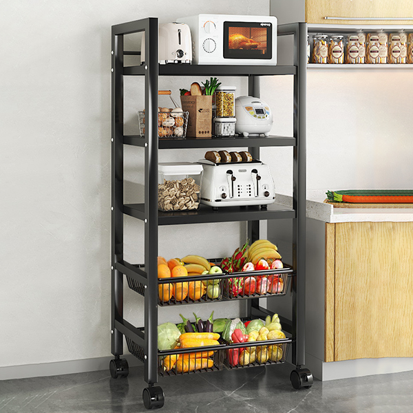 Kệ nhà bếp đa năng để đồ lò vi sóng chất liệu thép sơn tĩnh điện chịu lực tốt