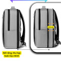 Balo laptop 17 inch chống va đập, chống nước, thiết kế bền bỉ, Màu đen 15.6 inch
