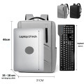 Balo laptop 17 inch chống va đập, chống nước, thiết kế bền bỉ, Màu đen 15.6 inch