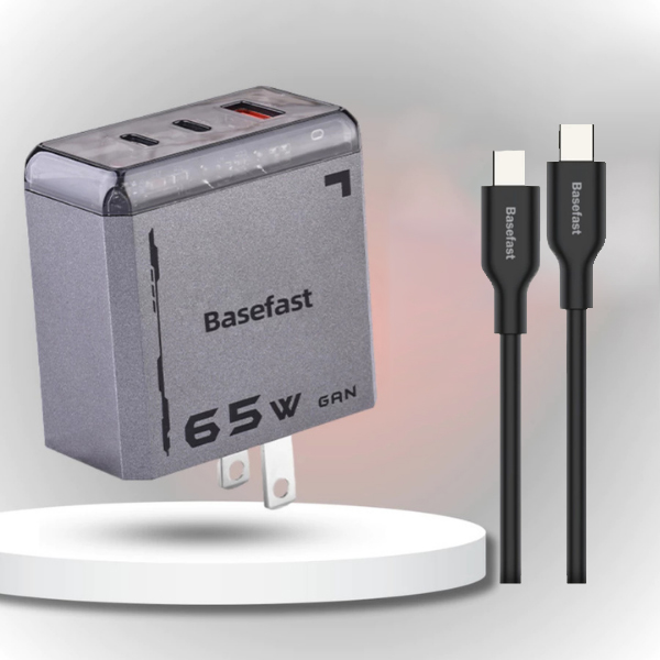 Bộ sạc nhanh Type C Basefast 3 cổng kèm dây 100W tiện lợi