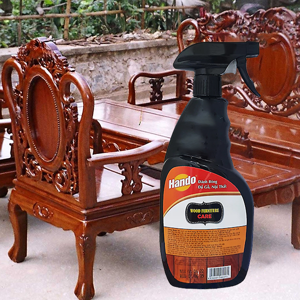 Chai xịt bóng và làm sạch đồ gỗ nội thất chuyên dụng Hando 600ml
